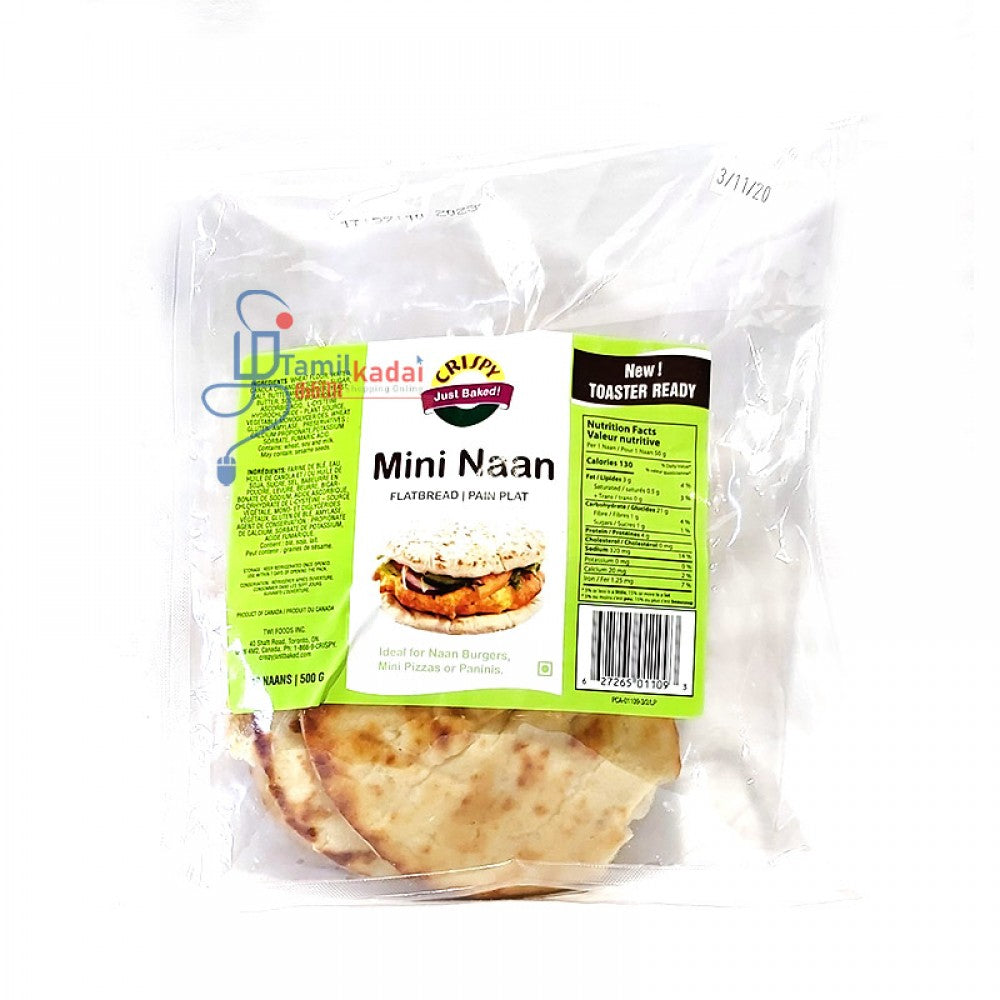 Mini Naan Flatbread (500 G - 10 Pc) - Crispy