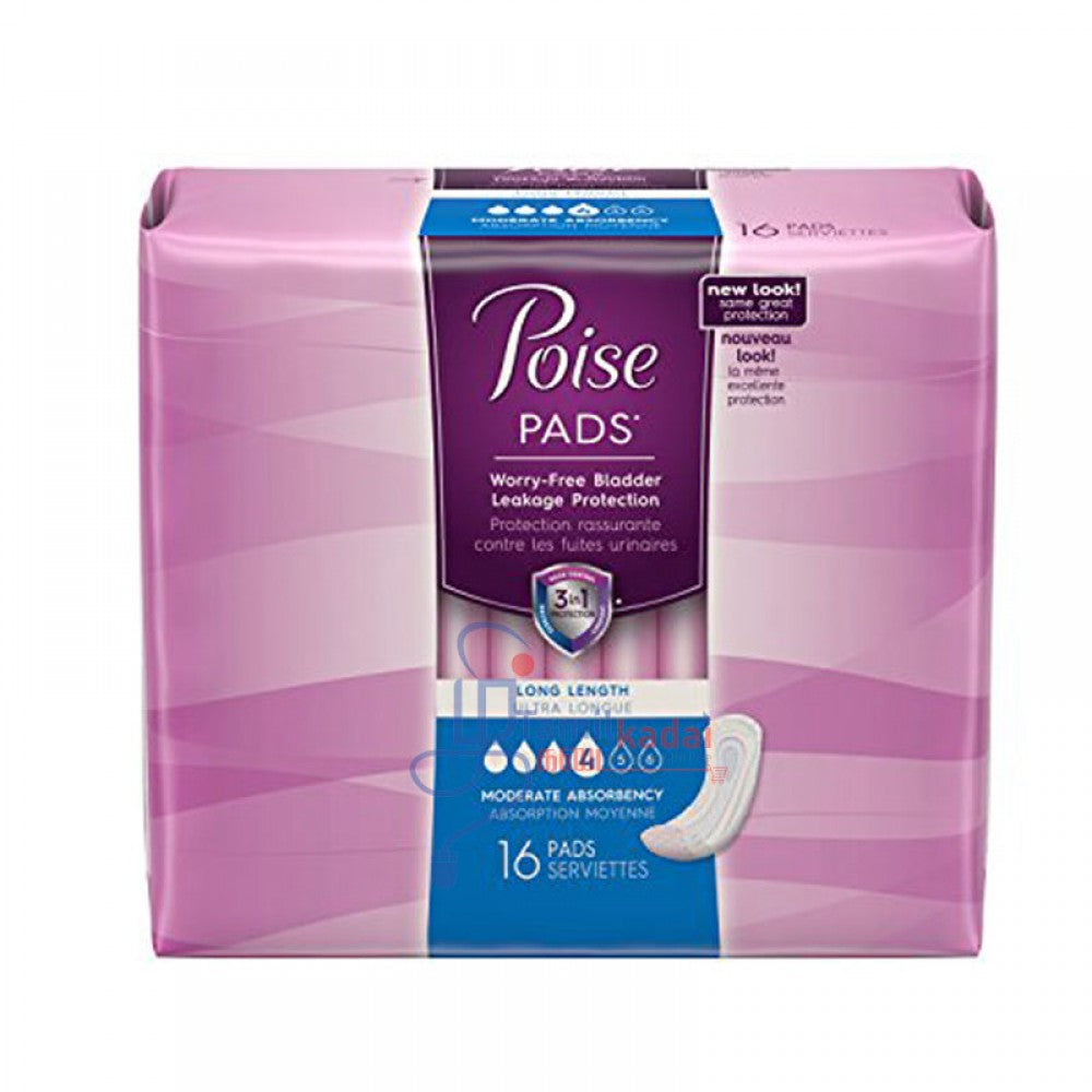 Poise Pads Moderate Absorbency (16 Pads)