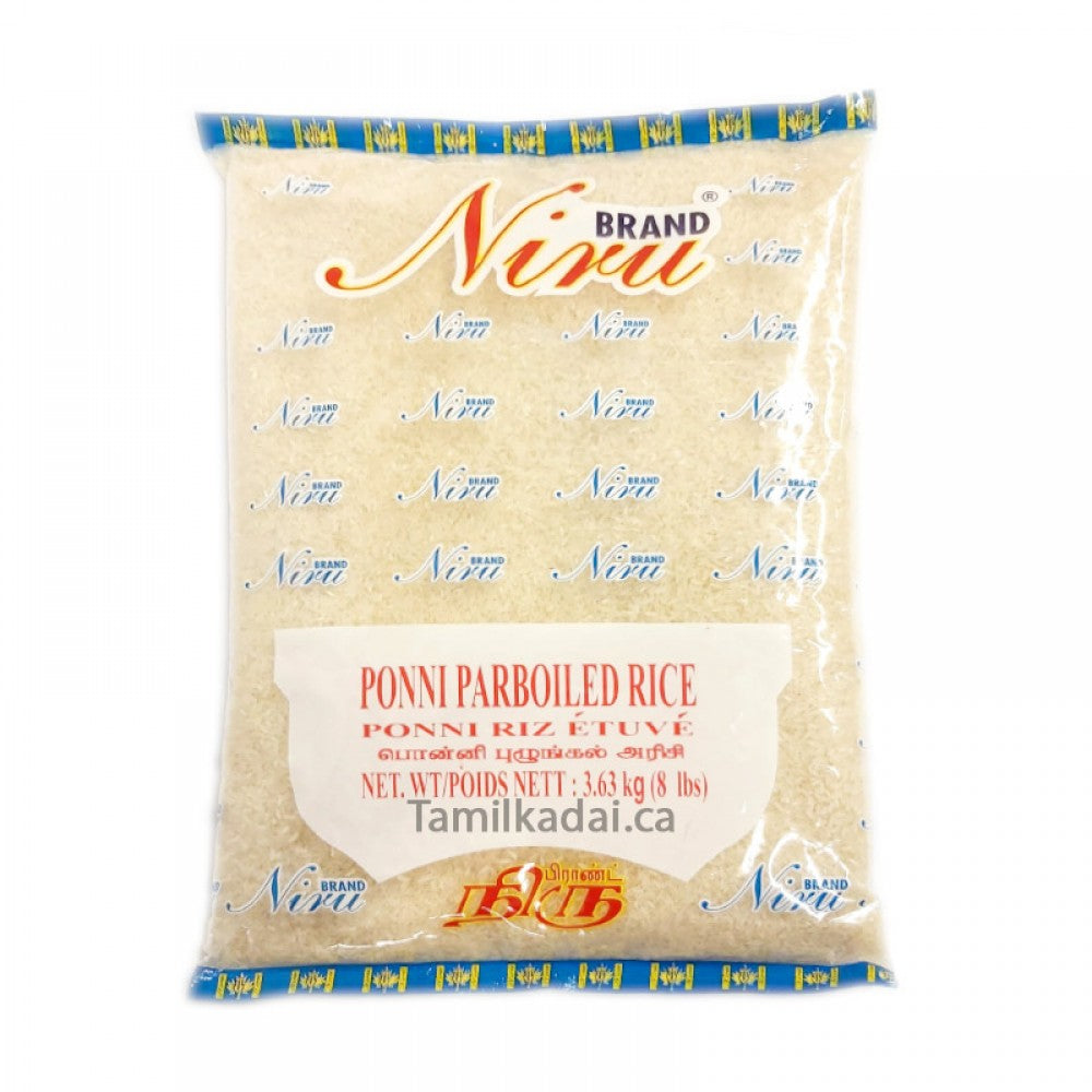 Ponni Parboiled Rice (8 Lb) - Niru