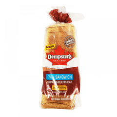 Thin Sandwich Bread (675 G) - 100% Whole Wheat - Dempster’s